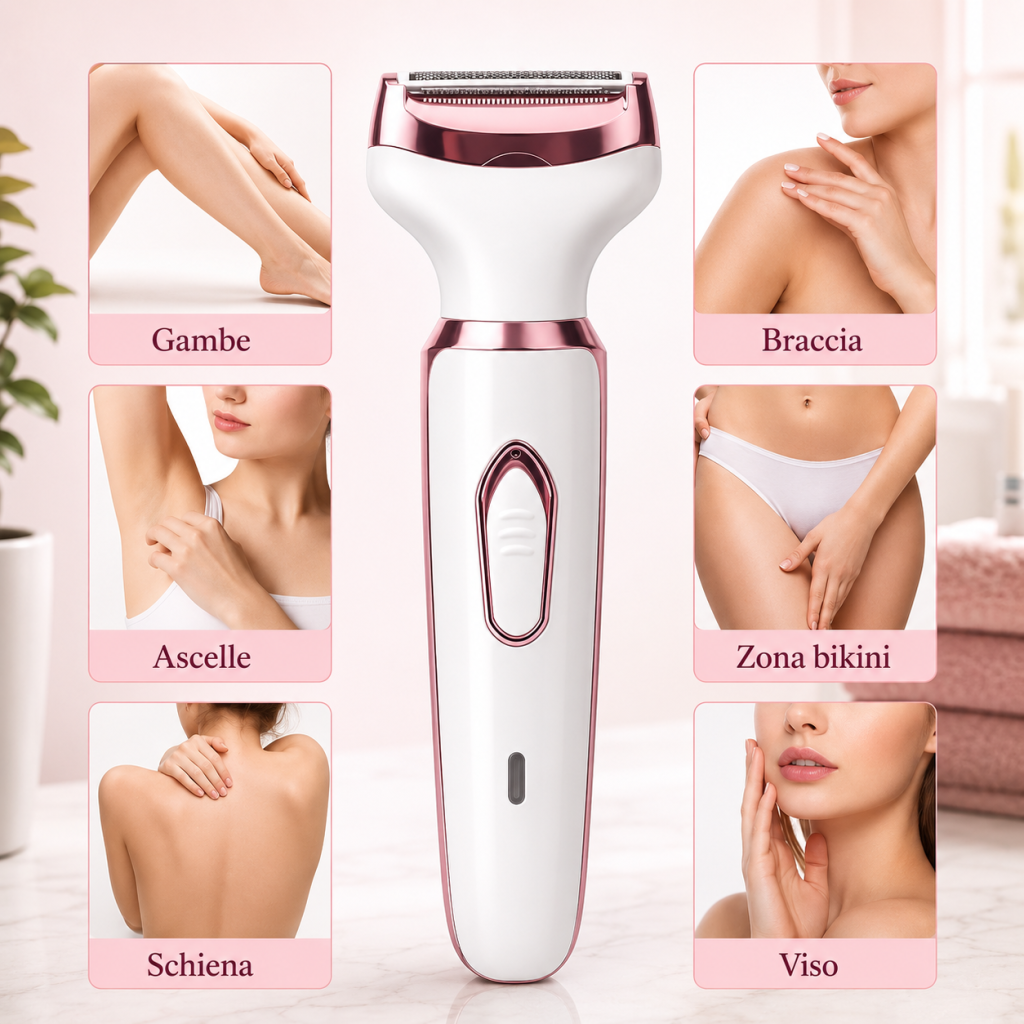 Kit Depilatore Elettrico Donna 4-in-1 Multi-Zona